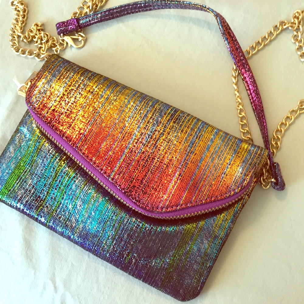 Hobo Iridescent Stripe Daria Clutch